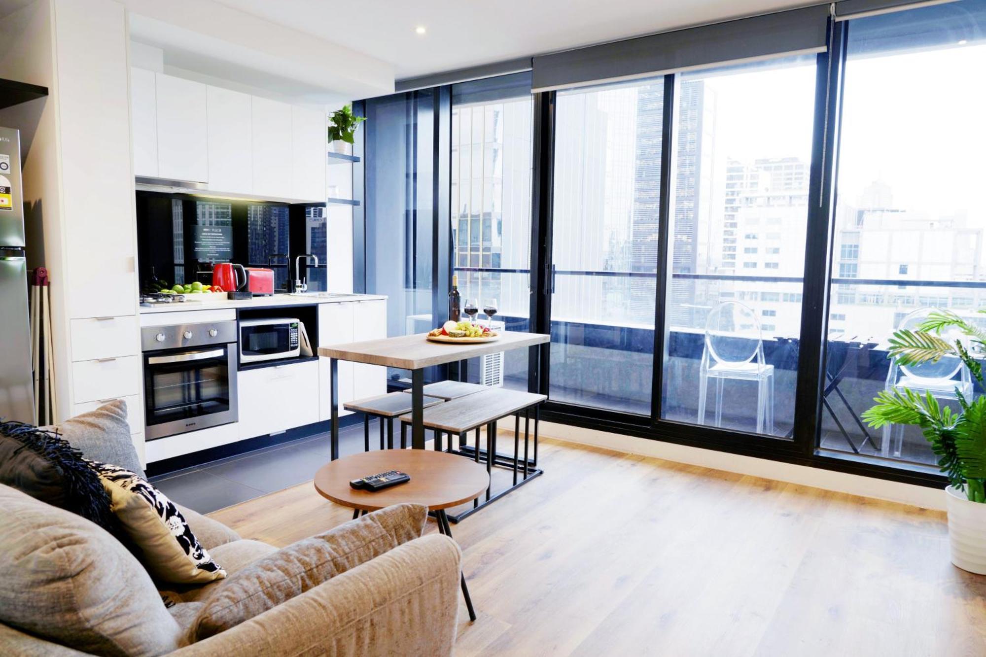 Aura On Flinders Serviced Apartments Melbourne Luaran gambar
